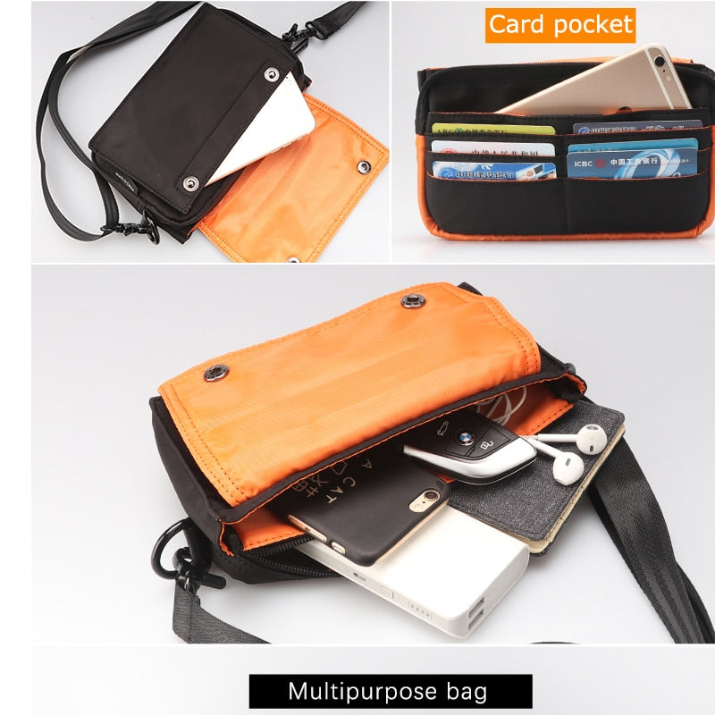 FYUZE Men sling bag mini Nylon Waterproof male shoulder bag boy wallets small chest bag slim crossbody bag dropshipping