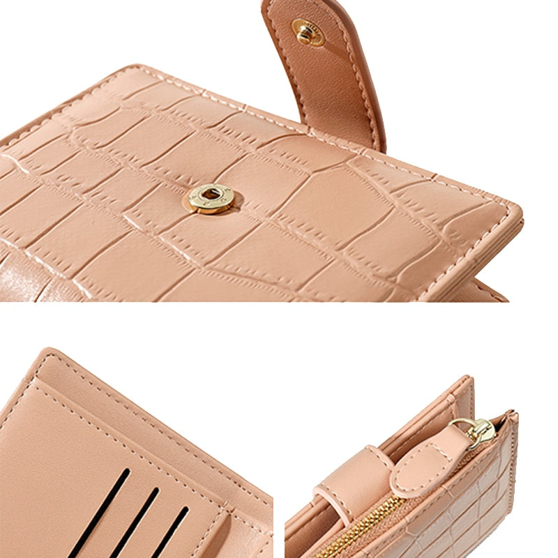 Fashion Stone Pattern Small Wallets PU Leather Coin Pures Ladies Popular Card Holder Mini New Design Standard Purses For Women