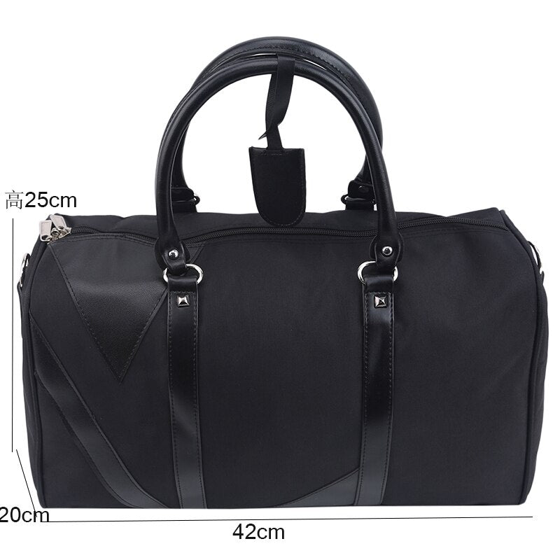 LKEEP Fashion Weekend Bag Nylon Travel Bag Men Overnight Duffle Bag Waterproof Cabin Luggage Travel Big Tote Crossbody Gym Bag