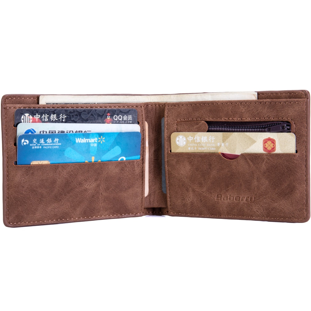 RFID Theft Protect Wallets New Men's Classic Leather Pockets Credit/ID Cards Holder Purse Wallet