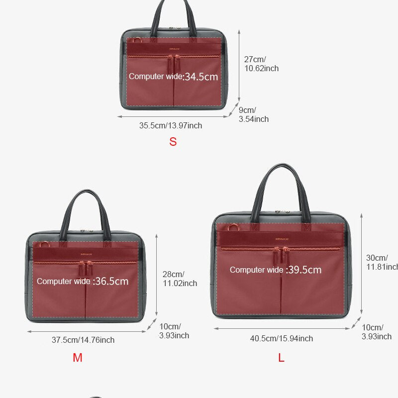 OYIXINGER Women's Briefcase Business Tote Messenger Bags For Female A4 Document Storage 13 14 15 Inch Laptop Bag For Macbook Hp