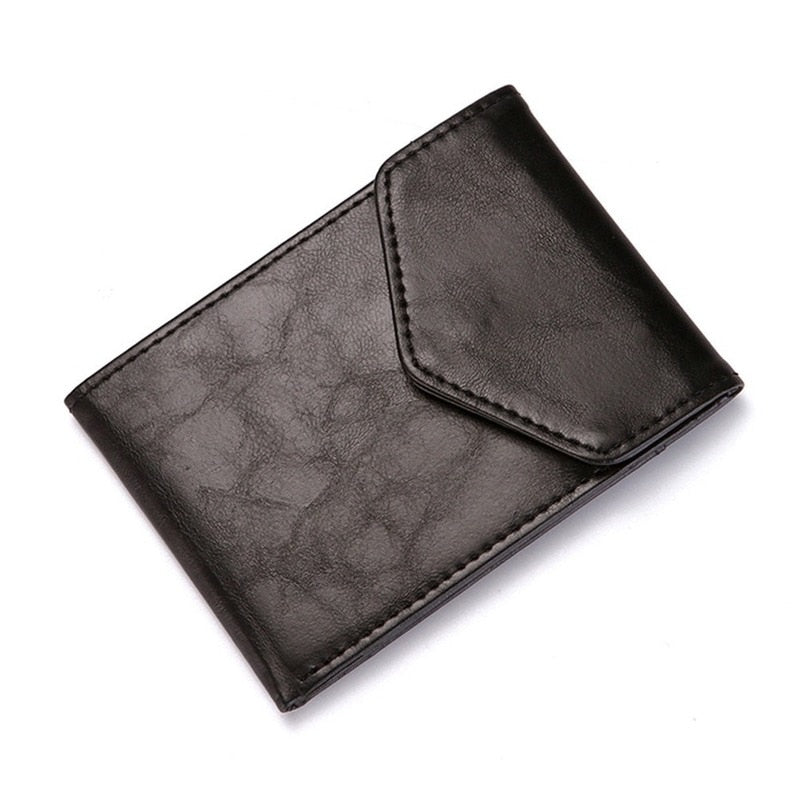 Fashion RFID Wallet Women Men Mini Ultrathin Leather Wallet Slim Wallet Coins Purse Credit ID & Card Holders Card Cases