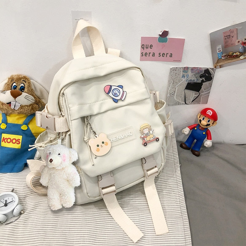 Small women's backpack girls school bag waterproof nylon fashion Japanese casual young girl's bag Female mini