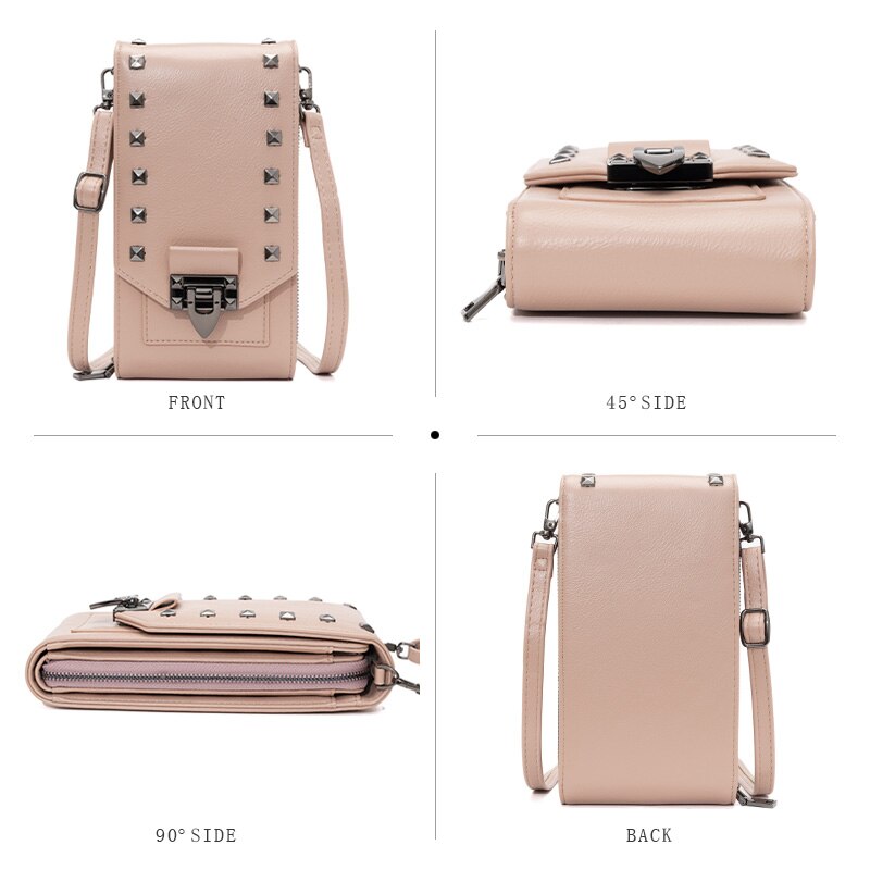 New Trend Messenger Bag For Women Shoulder Phone Wallet Crossbody Coin Purse Ladies PU Leather Hang Mobile Pocket Female Handbag