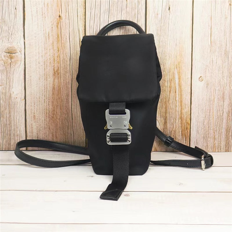 Black ALYX Backpacks Men Women 1:1 High Quality Bag Adjustable Shoulders 1017 9SM Alyx Bags Etching Logo Buckle