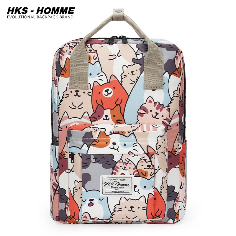 Fashion Women Backpack for School Teenagers Girls Stylish School Bag Ladies Canvas Fabric Backpack Female Bookbag laptopbag