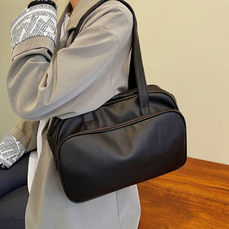 Women's Bag Large Capacity Business PU Leather Shoulder Fashion Simple Travel Ladies Designer Handbags Female Bags For Women