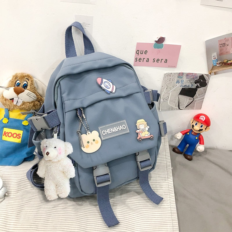 Small women's backpack girls school bag waterproof nylon fashion Japanese casual young girl's bag Female mini