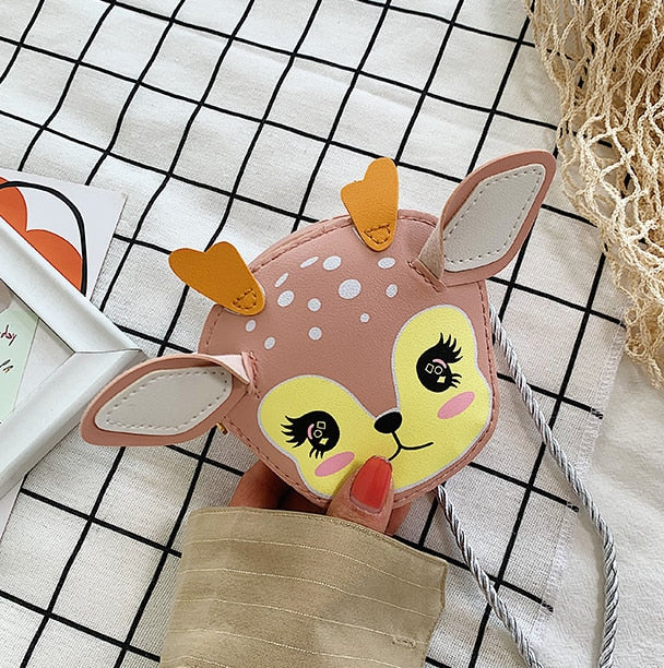 Lovely Children's PU Leather Red Messenger Bag Cute Girls Cartoon Shoulder Bags Princess Accessories Mini Coin Purse Handbags
