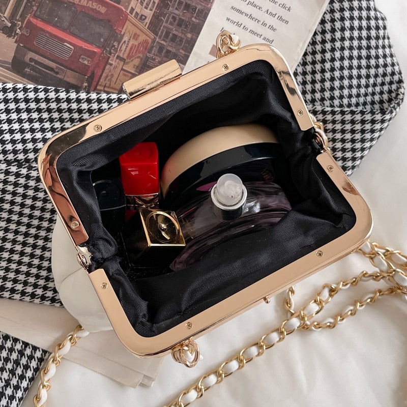 Women's Party Clutch Wedding Crossbody Bag Totes Stylish Pearl Clip Bag Evening Handbags Shoulder Bags Summer Beach Bag