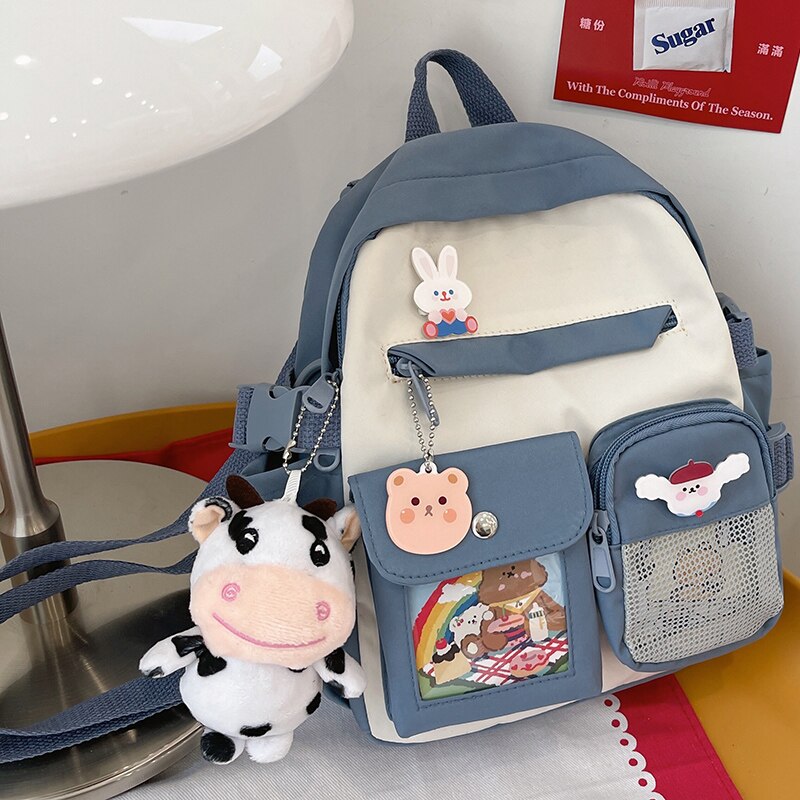 Summer Small Backpack Bag Women Cute Children's School Bags for Teenagers Female Ins Outing Dual-purpose Travel Backpacks Ladies