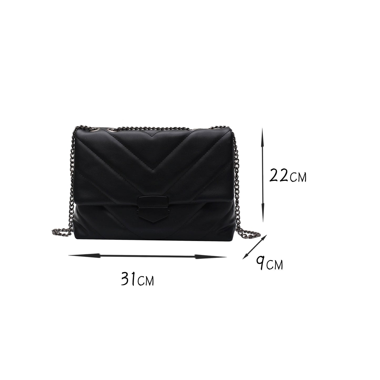 New Casual Thread Chain Crossbody Bags For Women Fashion Simple Shoulder Bag Ladies Designer Handbags PU Leather Messenger Bags