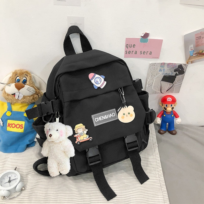 Small women's backpack girls school bag waterproof nylon fashion Japanese casual young girl's bag Female mini