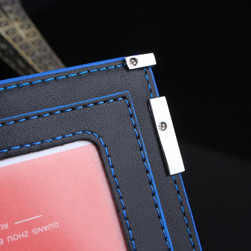 Men Wallet with Coin Bag Men Stylish Bifold Business Leather Wallet Card Holder Coin Wallet Simple Design Men's Purse New