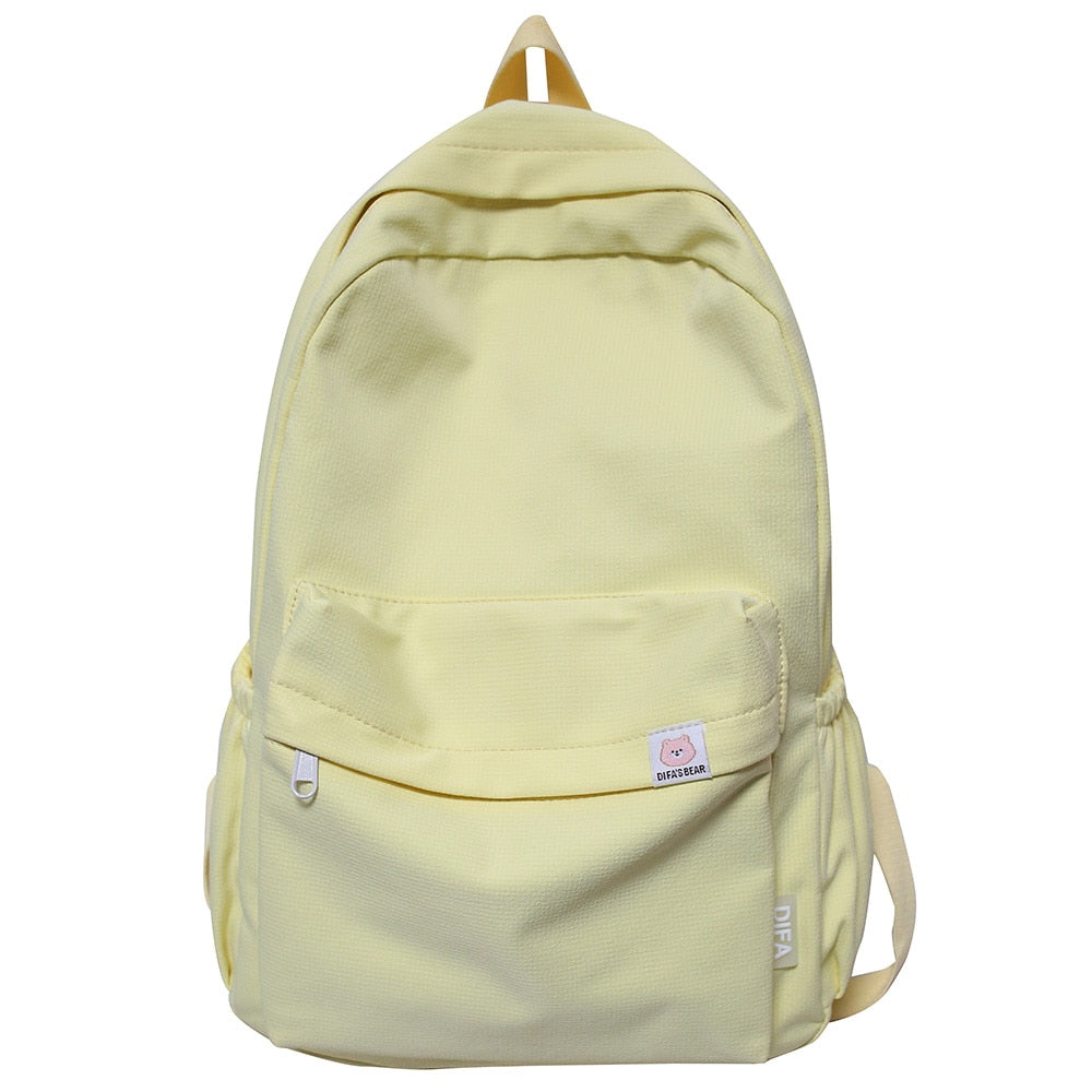 Female Kawaii College Bag Cotton Fabric Student Women Backpacks Cool Teenage Girl School Bag Cute Ladies Fashion Backpack Trendy
