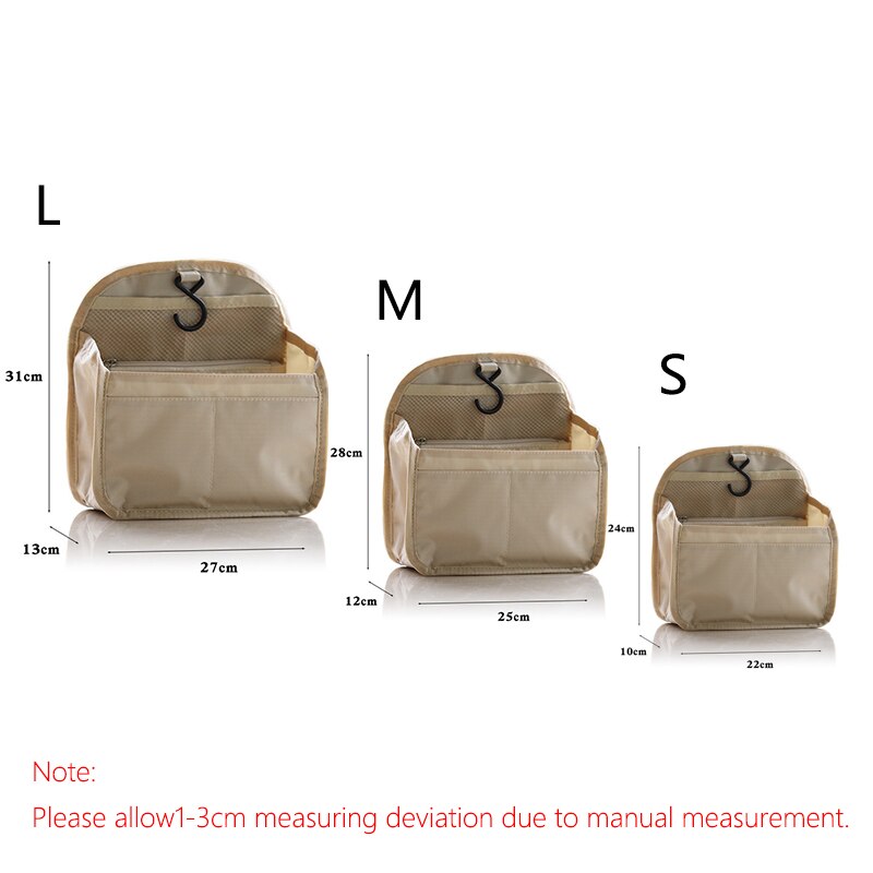 BAMADER Make-up Wash Organizer Bag Waterproof Oxford Cloth Backpack Insert lining Multifunction Portable Cosmetic Storage bag