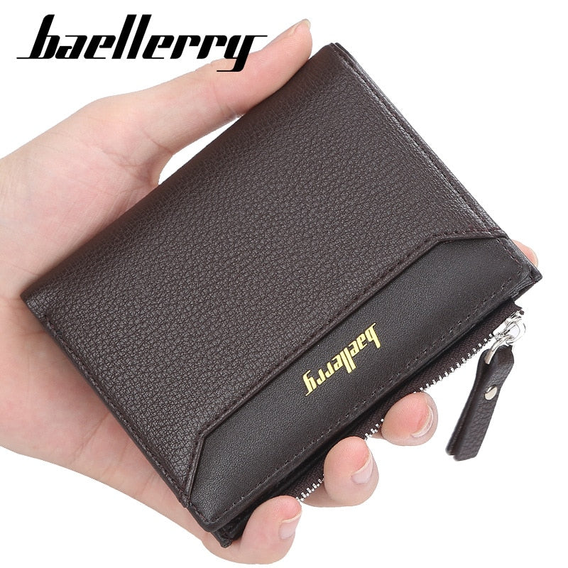 Fashion Men Wallets Small Wallet Men Money Purse Coin Bag Zipper Short Male Wallet Card Holder Slim Purse Pocket Wallet Clutch