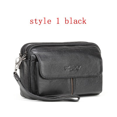 Men's Clutch Bags for men Genuine Leather Handbag Male Long Money Wallets Mobile Phone Pouch man Party Clutch Coin Purse