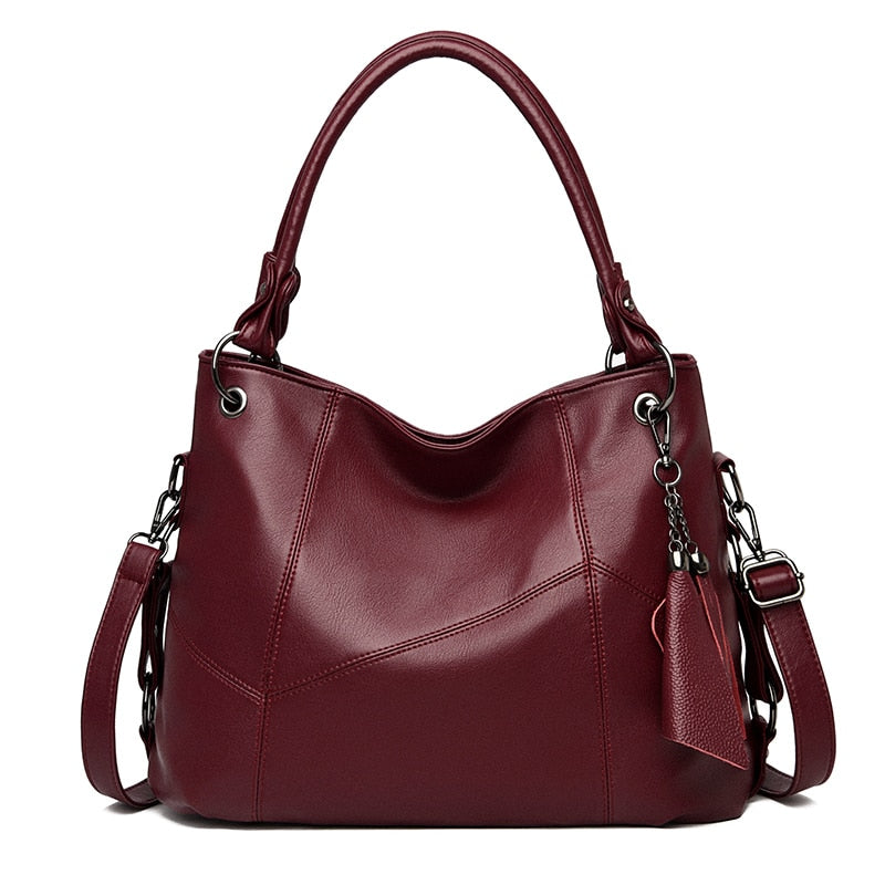 Women Bag Genuine Leather Women's Leather Handbags Luxury Lady Hand Bags With Purse Pocket Women Messenger Bag Big Tote Sac Bols