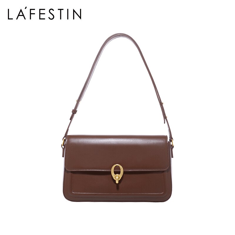 LA FESTIN Designer Women Fashion Brand One-shoulder Messenger New Trendy All-match Simple Underarm Square Bags Leather