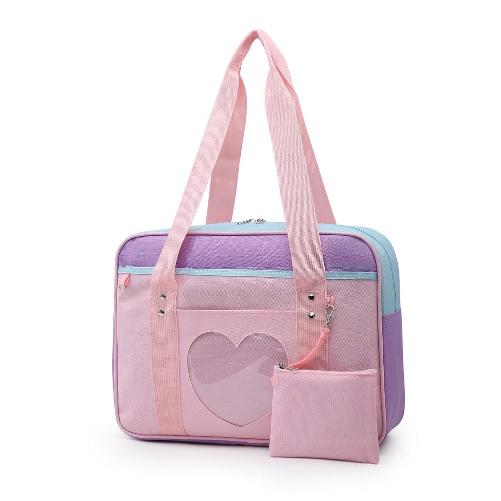 Japanese Preppy Style JK Pink Uniform Shoulder School Bags For Women Girls oxford Large Capacity Casual Luggage Handbags Tote