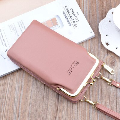 Women Bag Big Screen Phone Bag Women's Wallet Long Zipper Shoulder Bag Fashion Messenger Bag Coin Purse Leather Crossbody Wallet