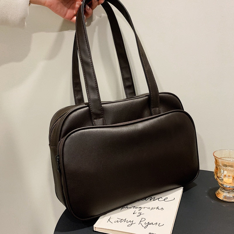 Women's Bag Large Capacity Business PU Leather Shoulder Fashion Simple Travel Ladies Designer Handbags Female Bags For Women