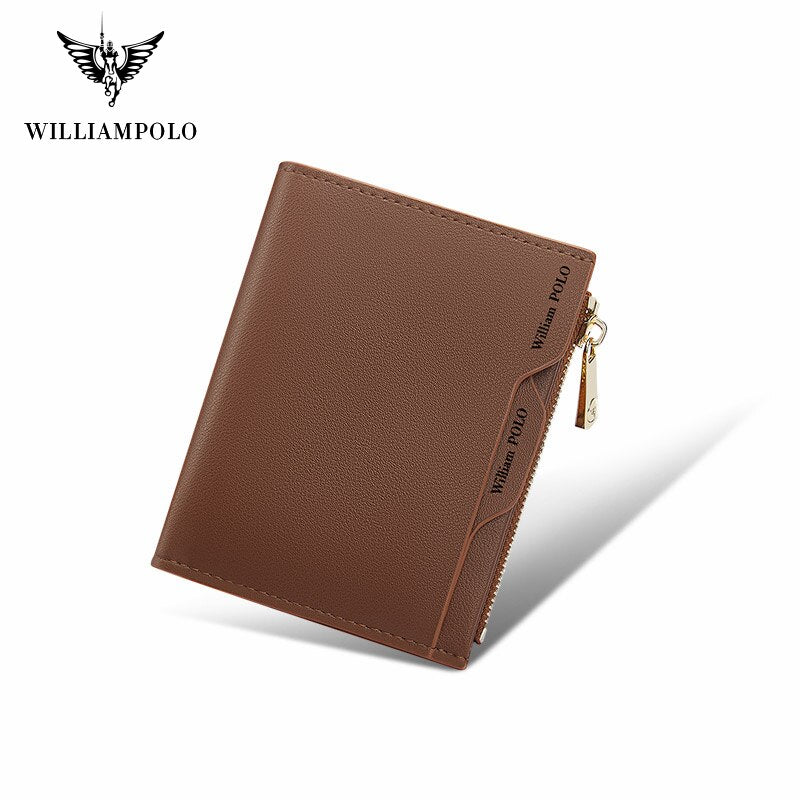 WilliamPOLO Women's Wallet Genuine Leather Luxury Design Purse Fashion Short Money Bag Ladies Card Holder Female Wallets