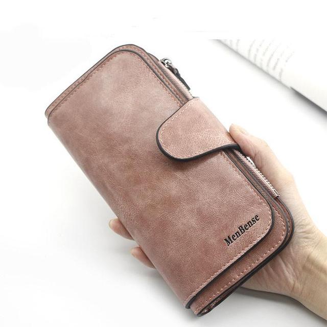 Women's wallet made of leather Wallets Three fold VINTAGE Womens purses mobile phone Purse Female Coin Purse Carteira Feminina