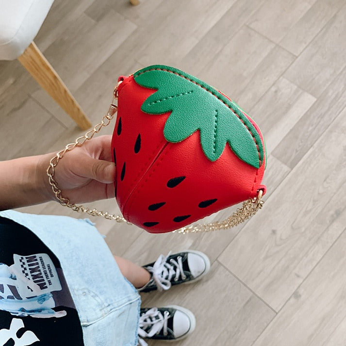 Lovely Children's PU Leather Red Messenger Bag Cute Girls Cartoon Shoulder Bags Princess Accessories Mini Coin Purse Handbags