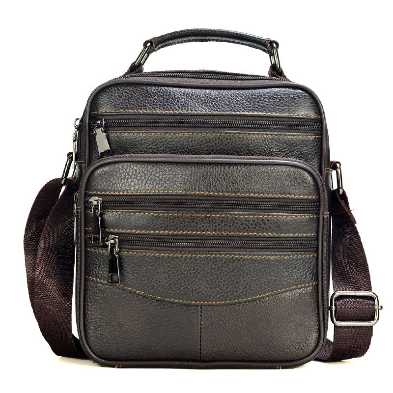 Men Genuine Leather Handbags Male High Quality Cowhide Leather Messenger Bags Men's Ipad Business Bag Middle Size Briefcase Tote