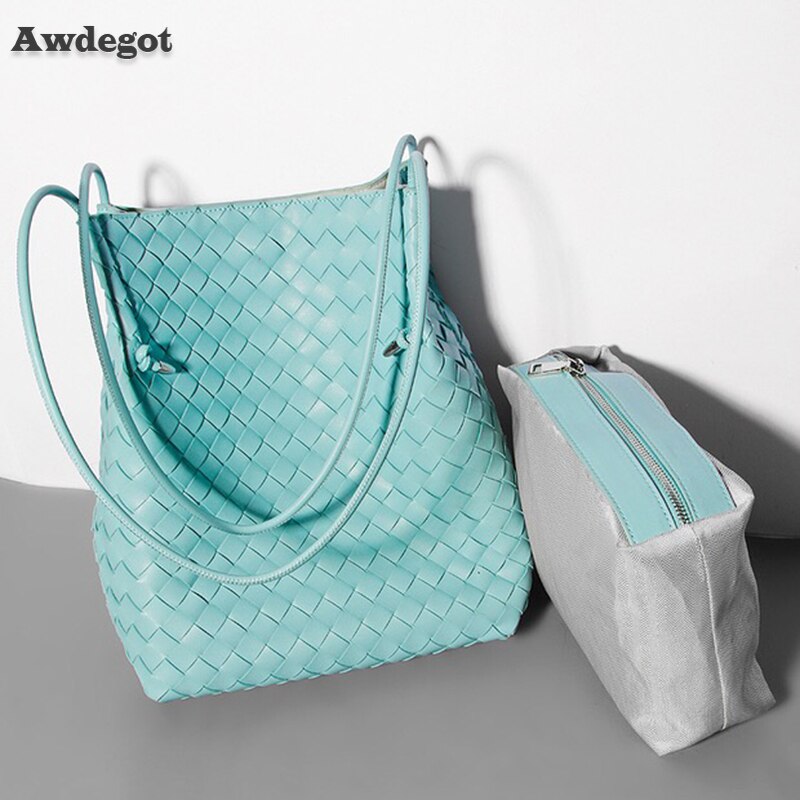 Weave Tote Bucket Bag New High-quality Women's Luxury Brand Designer Handbags Travel Shoulder Bag Phone Purses Braided Bag