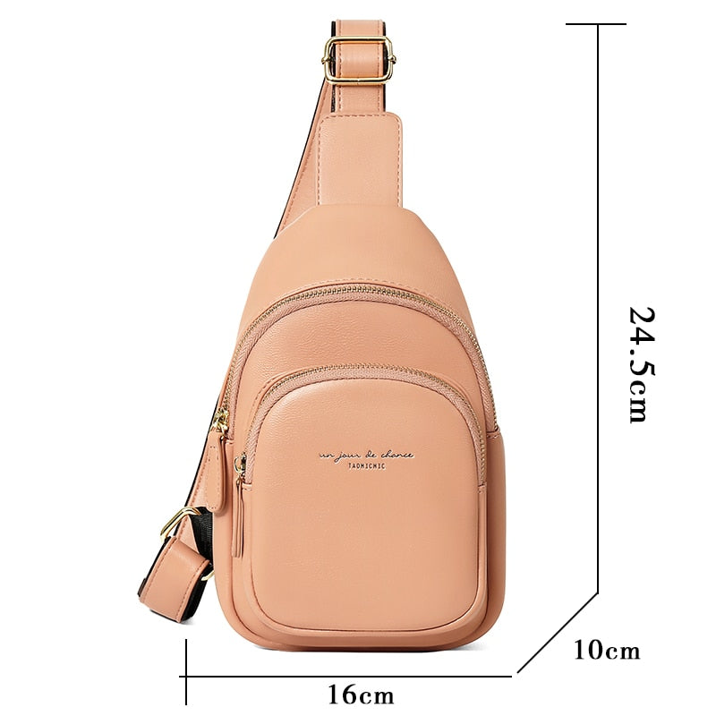 Fashion Chest & Waist Packs For Women Pu Leather Street Shoulder Bags High Quality Crossbody Bags Female Hip Hop Purses