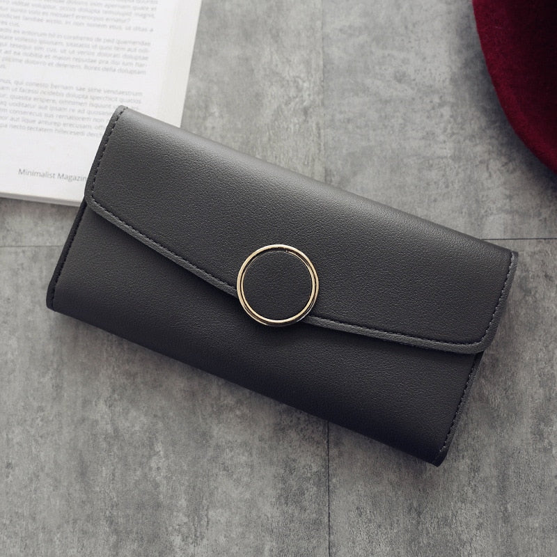 Women Long Wallets Purses Luxury Round Shap Wallets For Ladies Girl Money Pocket Card Holder Female Wallets Phone Clutch Bag