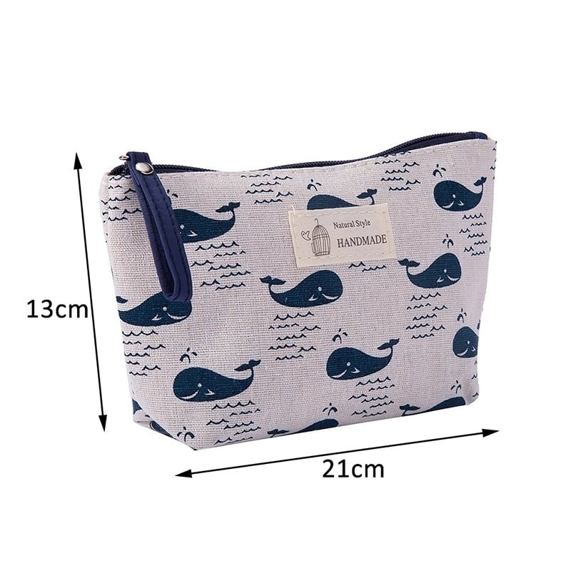 Women Plaid Makeup Bag Fashion Cotton Zipper Pouch Multipurpose for Women Travel Bath Cosmetic Bags Organizer Toiletry Wash Bag