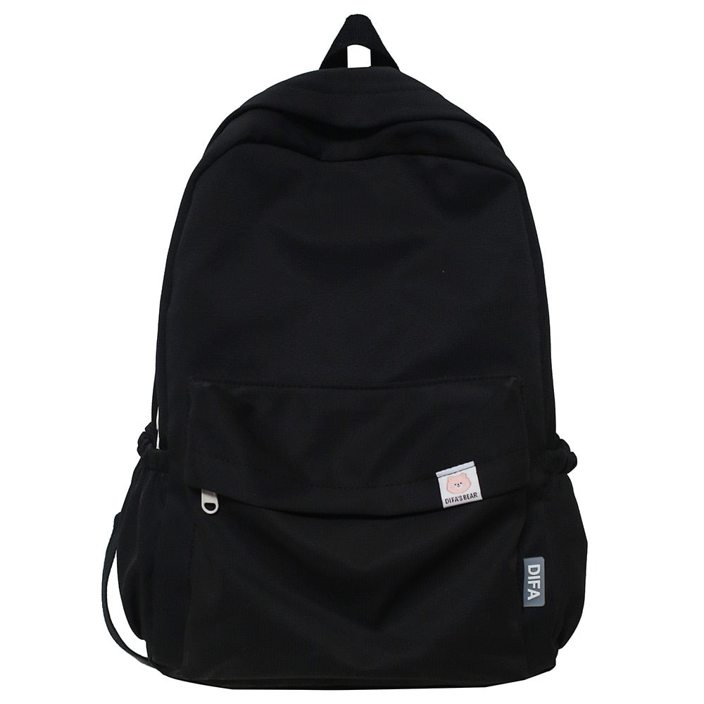 Female Kawaii College Bag Cotton Fabric Student Women Backpacks Cool Teenage Girl School Bag Cute Ladies Fashion Backpack Trendy