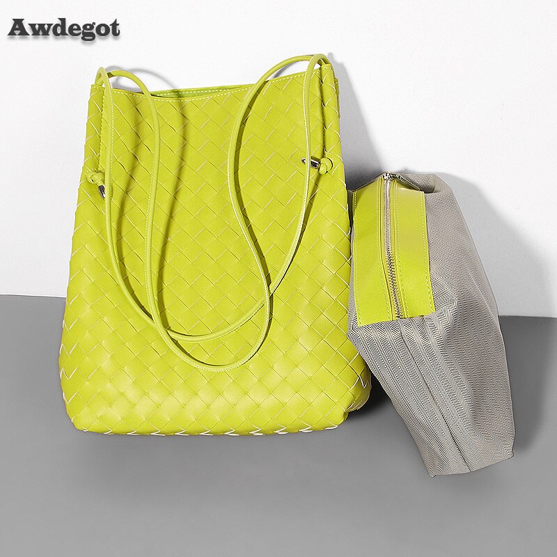 Weave Tote Bucket Bag New High-quality Women's Luxury Brand Designer Handbags Travel Shoulder Bag Phone Purses Braided Bag