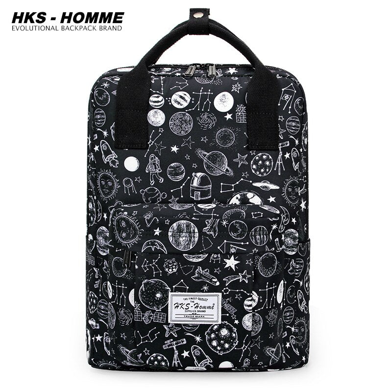 Fashion Women Backpack for School Teenagers Girls Stylish School Bag Ladies Canvas Fabric Backpack Female Bookbag laptopbag