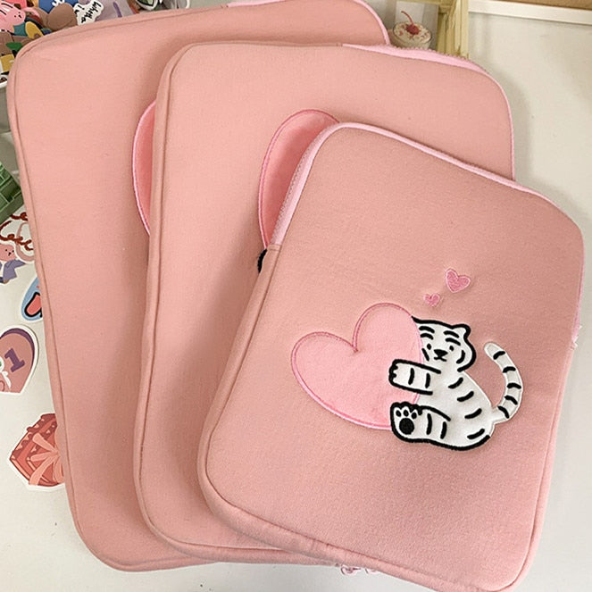 13 Inch Green Tiger Laptop Tablet Case For Macbook Ipad Pro Retina 9.7 10.8 11 14 15 15.6 inch Notebook Huawei Ipad Sleeve Bag