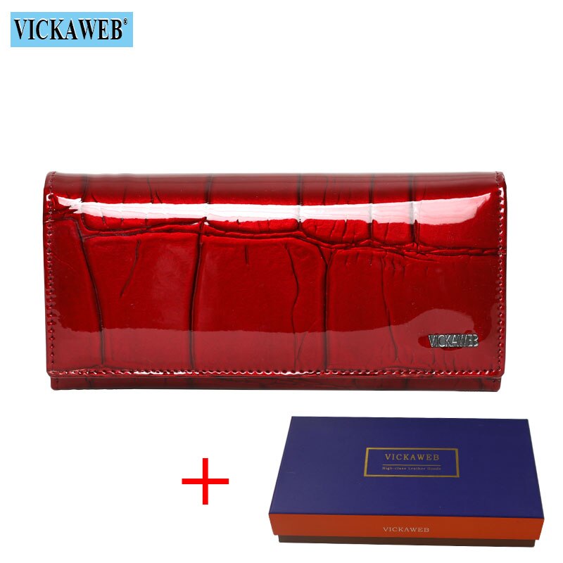 Free Gift Genuine Leather Women Wallet Magnetic Hasp Female Long Purse Ladies Coin Purses Fashion Wallets Women's Money Walet