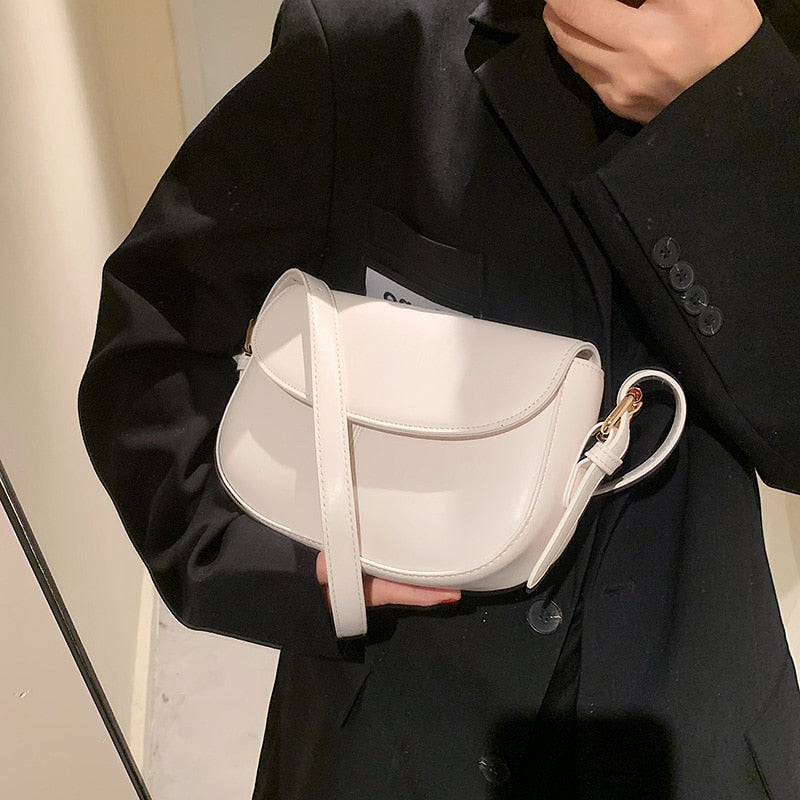 HOCODO Quality Pu Leather Shoulder Bag For Women Solid Color Handbag Female Simple Cross Body Bag Multifunction Women'S Bag