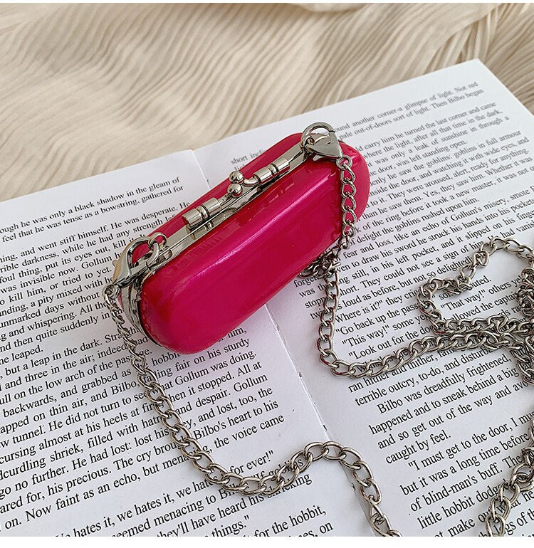 New Korean Style Popular Personalized Lipstick Bag Mini Chain Messenger Bag Portable Shoulder Bags Crossbody Handbags