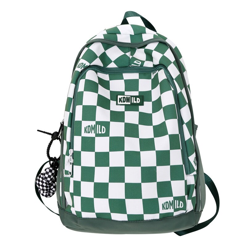 Male Women Plaid Backpack Fashion Lady Laptop School Bag New Girl Boy Backpack Trendy Female Men Travel Book Lattice Student Bag