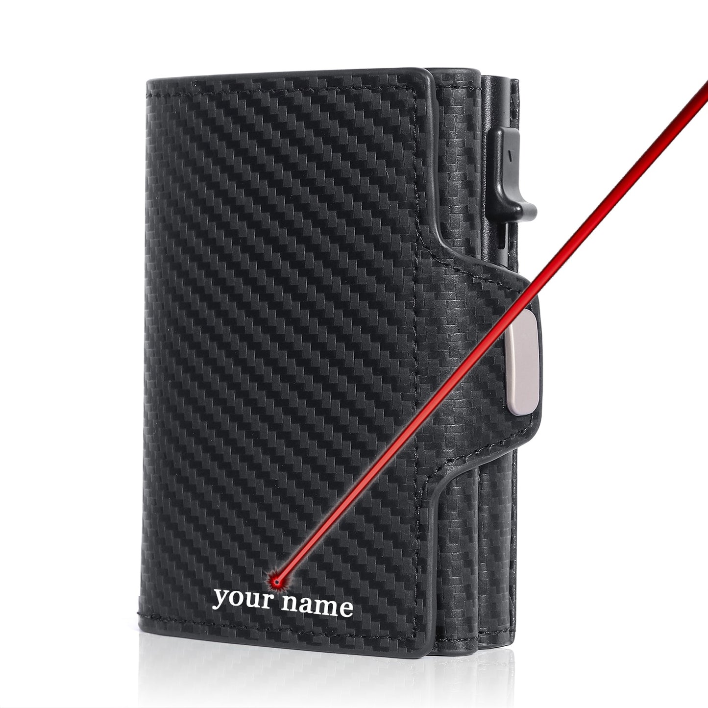 Vintage Crazy Horse Leather Men Wallets Luxury RFID Protection Mini Metal Wallet Zipper Coin Pocket for Men and Women