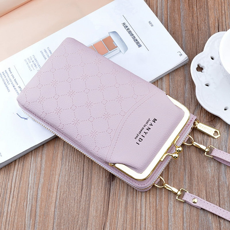 Luxury Women's Handbags Pu Leather Bag For Woman Female Clutch Phone Bags Women Business Card Holder Wallet Shoulder Bag