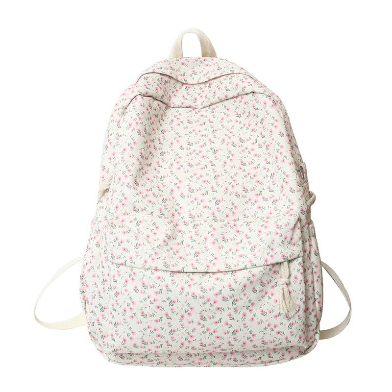 Trendy Girl Fashion Floral Travel School Bag Kawaii Waterproof Lady Print Backpack Women Laptop Book Bag Female College Backpack