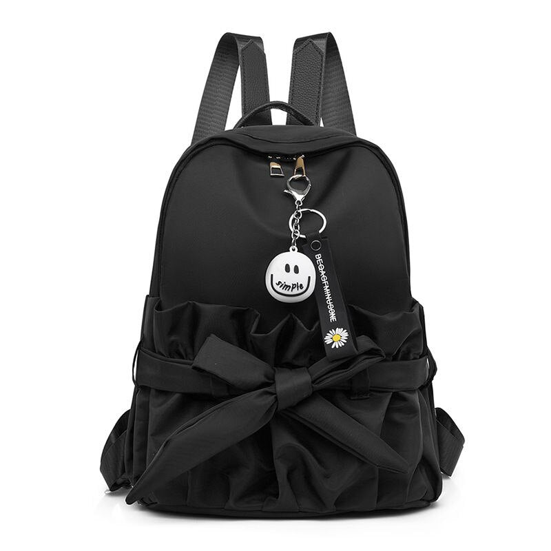 Young Girls Backpack Women School Backpack Bow Design School Bags for Ladies Fashion Pleated Women School Bags Student Book Bags