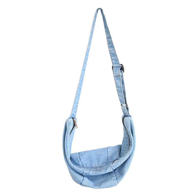 Large Capacity Canvas Shoulder Bags For Women Solid Fashion Fold Female Handbag Jean Big Shopping Eco Bag Denim Crossbody Bags