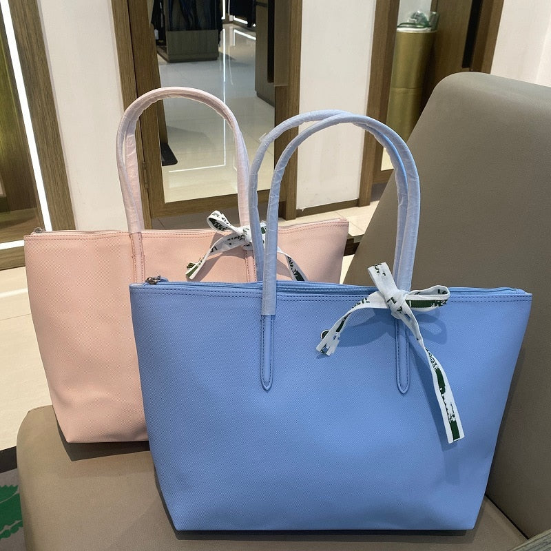 Designer Brand Women's Bags PVC Waterproof Coated Tote Bag Shopping School Casual Travel Laptop Zipper Commuter Handbag