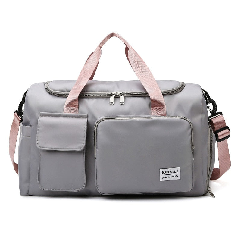 Large Capacity Travel Bag Luggage Handbag Men Women Shoulder Bag Outdoor Waterproof Sports Gym Bag Female Duffle Bag Shoe Bags
